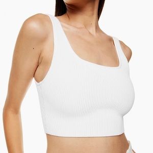 Size small white Babaton sculpt knit tank top